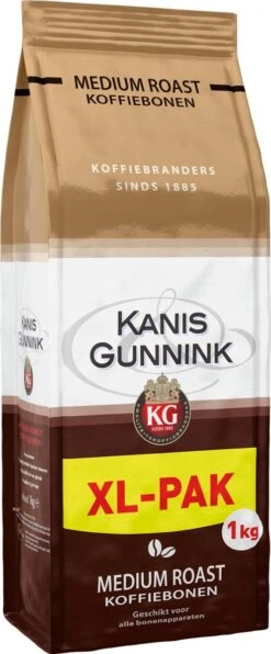 Kanis & Gunnink Medium Roast Koffiebonen - 4 X 1000 Gram - Voordeelverpakking -KoffieLuxe Aanbiedingen Winkel 497x1200