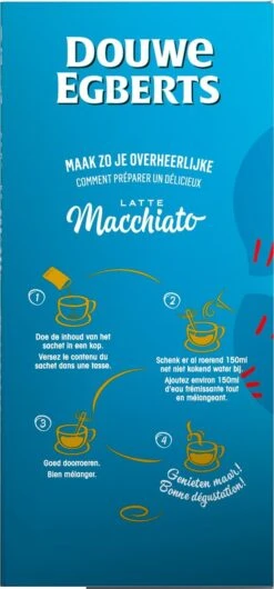 Douwe Egberts Verwenkoffie Latte Macchiato Oploskoffie - 5 X 8 Zakjes -KoffieLuxe Aanbiedingen Winkel 559x1200 1