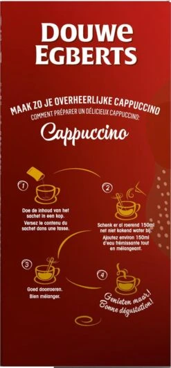 Douwe Egberts Verwenkoffie Cappuccino Oploskoffie - 5 X 10 Zakjes 13 Douwe Egberts Verwenkoffie Cappuccino Oploskoffie - 5 X 10 Zakjes -KoffieLuxe Aanbiedingen Winkel 559x1200