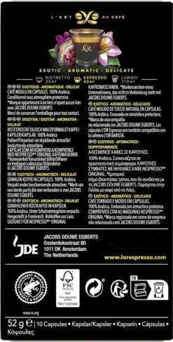 L'OR Espresso Limited Creations Laos Bolaven Koffiecups - Intensiteit 7/12 - 10 X 10 Capsules 7 L'OR Espresso Limited Creations Laos Bolaven Koffiecups - Intensiteit 7/12 - 10 X 10 Capsules -KoffieLuxe Aanbiedingen Winkel 607x1200 10