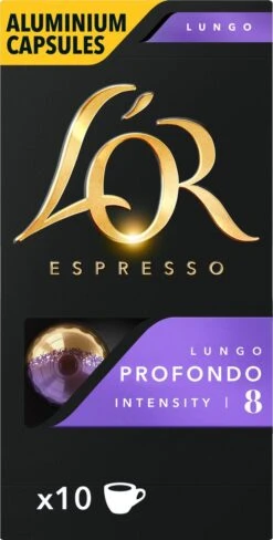 L'OR Lungo Profondo Koffiecups - Intensiteit 8/12 - 10 X 10 Capsules -KoffieLuxe Aanbiedingen Winkel 607x1200 11