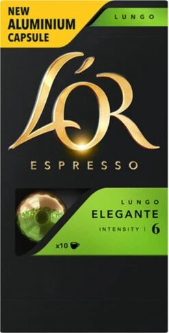 L'OR Lungo Elegante Koffiecups - Intensiteit 6/12 - 10 X 10 Capsules 21 L'OR Lungo Elegante Koffiecups - Intensiteit 6/12 - 10 X 10 Capsules -KoffieLuxe Aanbiedingen Winkel 609x1200