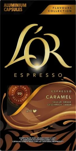 L'OR Espresso Caramel Koffiecups - 10 X 10 Capsules -KoffieLuxe Aanbiedingen Winkel 611x1200 2