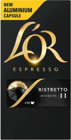 L'OR Espresso Ristretto (11) - 10 X 10 Koffiecups -KoffieLuxe Aanbiedingen Winkel 611x1200