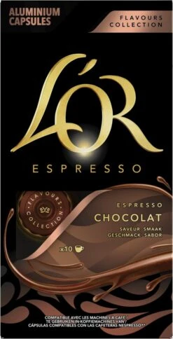 L'OR Espresso Chocolat Koffiecups - 10 X 10 Capsules -KoffieLuxe Aanbiedingen Winkel 612x1200 1
