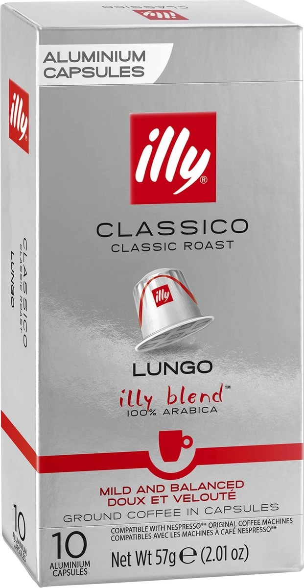 Illy Lungo Classico Koffiecups - Intensiteit 5/9 - 10 X 10 Capsules 2 Illy Lungo Classico Koffiecups - Intensiteit 5/9 - 10 X 10 Capsules - Afbeelding 2