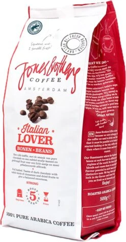 Jones Brothers Coffee Koffiebonen Italian Lover – 6 X 500 Gram 11 Jones Brothers Coffee Koffiebonen Italian Lover – 6 X 500 Gram -KoffieLuxe Aanbiedingen Winkel 627x1200 2
