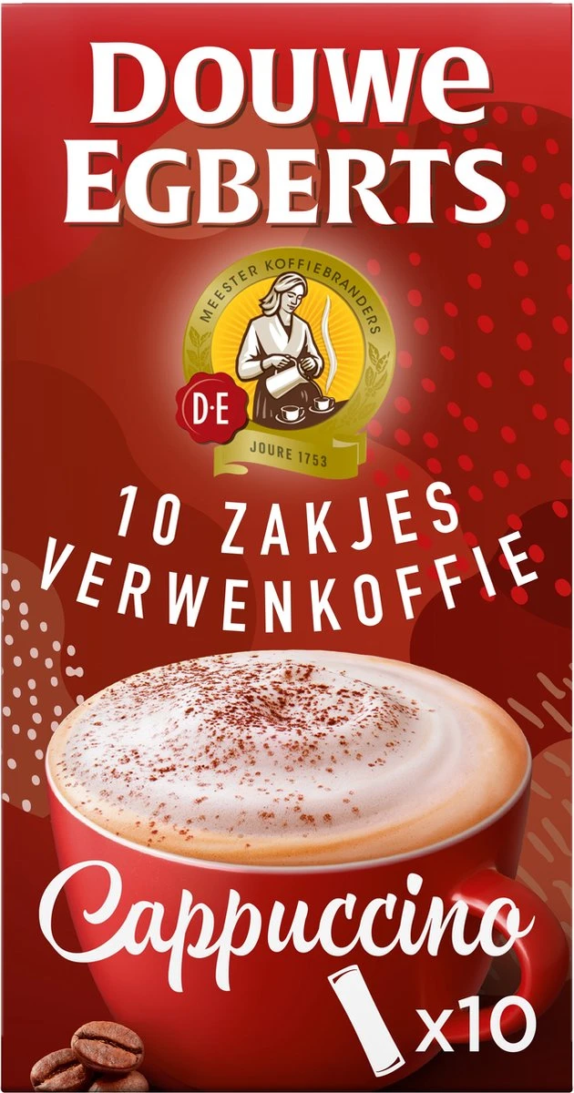 Douwe Egberts Verwenkoffie Cappuccino Oploskoffie - 5 X 10 Zakjes 6 Douwe Egberts Verwenkoffie Cappuccino Oploskoffie - 5 X 10 Zakjes - Afbeelding 6