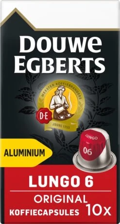 Douwe Egberts Lungo Original Koffiecups - Intensiteit 6/12 - 10 X 10 Capsules -KoffieLuxe Aanbiedingen Winkel 643x1200 2