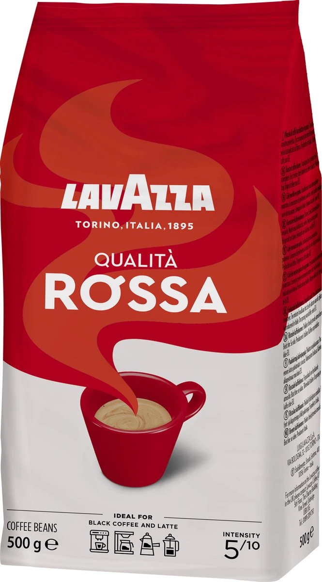 Lavazza Qualita Rossa Koffiebonen - 500 Gram X2 2 Lavazza Qualita Rossa Koffiebonen - 500 Gram X2 - Afbeelding 2