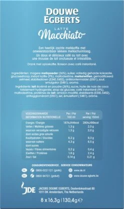 Douwe Egberts Verwenkoffie Latte Macchiato Oploskoffie - 5 X 8 Zakjes -KoffieLuxe Aanbiedingen Winkel 713x1200 2