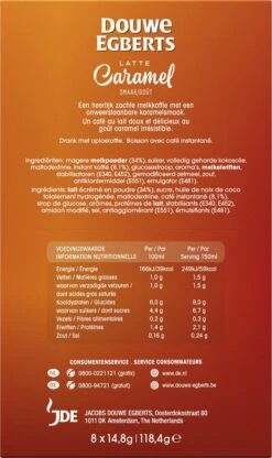 Douwe Egberts Verwenkoffie Latte Caramel Oploskoffie - 5 X 8 Zakjes -KoffieLuxe Aanbiedingen Winkel 713x1200 6