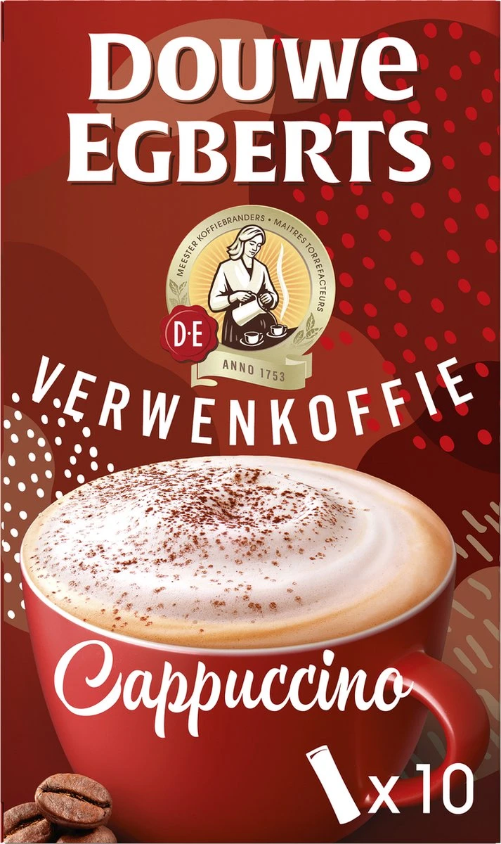 Douwe Egberts Verwenkoffie Cappuccino Oploskoffie - 5 X 10 Zakjes 2 Douwe Egberts Verwenkoffie Cappuccino Oploskoffie - 5 X 10 Zakjes - Afbeelding 2