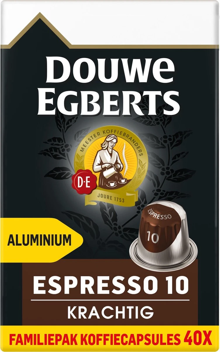 Douwe Egberts Espresso Krachtig (10) - 5 X 40 Koffiecups 2 Douwe Egberts Espresso Krachtig (10) - 5 X 40 Koffiecups - Afbeelding 2
