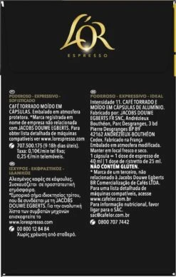 L'OR Espresso Ristretto Koffiecups - Intensiteit 11/12 - 4 X 40 Capsules 19 L'OR Espresso Ristretto Koffiecups - Intensiteit 11/12 - 4 X 40 Capsules -KoffieLuxe Aanbiedingen Winkel 764x1200