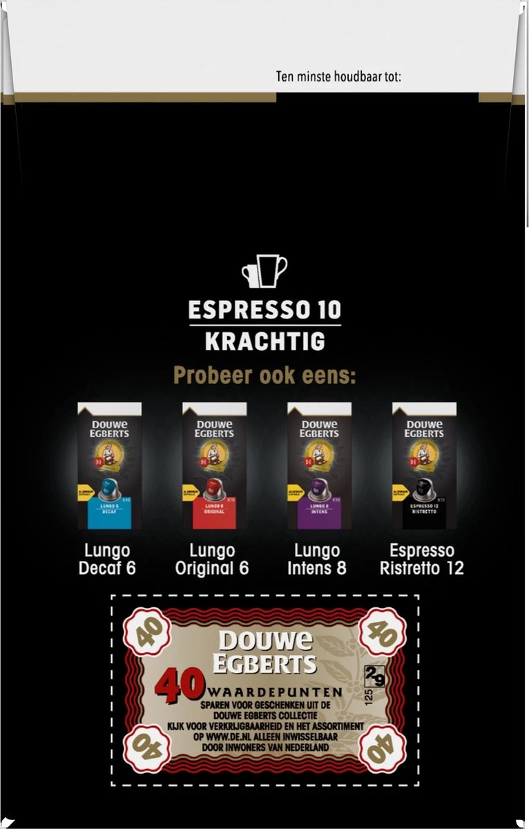 Douwe Egberts Espresso Krachtig (10) - 5 X 40 Koffiecups 8 Douwe Egberts Espresso Krachtig (10) - 5 X 40 Koffiecups - Afbeelding 8