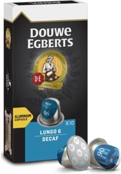 Douwe Egberts Lungo Decaf Koffiecups - Intensiteit 6/12 - 10 X 10 Capsules -KoffieLuxe Aanbiedingen Winkel 836x1200