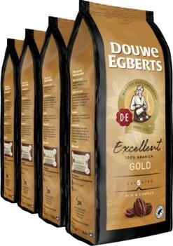 Douwe Egberts Excellent Gold Koffiebonen - 5/9 Intensiteit - 4 X 1kg -KoffieLuxe Aanbiedingen Winkel 844x1200
