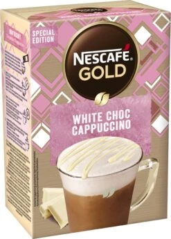 NESCAFE GOLD White Choc Cappuccino 6 Doosjes à 8 Zakjes 5 NESCAFE GOLD White Choc Cappuccino 6 Doosjes à 8 Zakjes -KoffieLuxe Aanbiedingen Winkel 857x1200