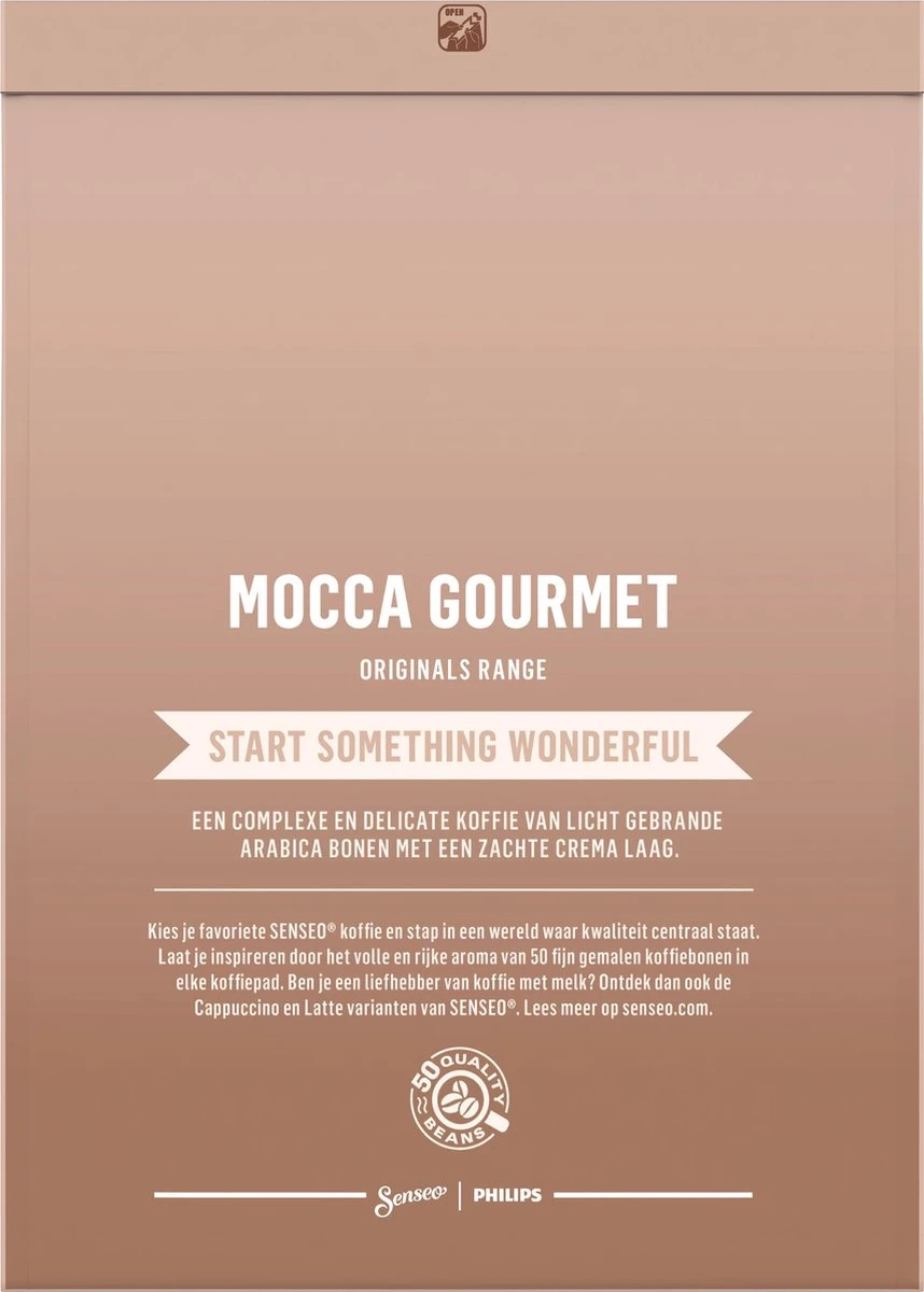 Senseo Mocca Gourmet Koffiepads - 4/9 Intensiteit - 10 X 36 Pads 2 Senseo Mocca Gourmet Koffiepads - 4/9 Intensiteit - 10 X 36 Pads - Afbeelding 2