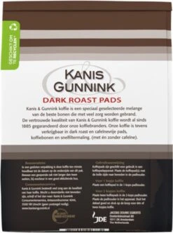 Kanis & Gunnink Dark Roast Koffiepads - 10 X 36 Pads -KoffieLuxe Aanbiedingen Winkel 894x1200