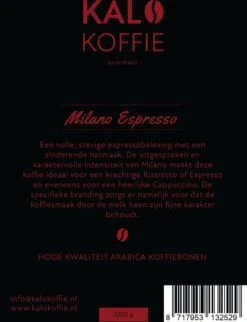 Kalo Koffie - 100% Arabica Koffiebonen - Milano Espresso - 1kg - Exclusieve Koffie -KoffieLuxe Aanbiedingen Winkel 921x1200