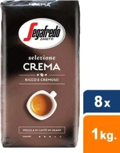 Segafredo Selezione Crema Koffiebonen - 8 X 1 Kg -KoffieLuxe Aanbiedingen Winkel 943x1200