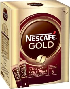 Nescafé Gold Oploskoffie - 6 Doosjes à 25 Zakjes -KoffieLuxe Aanbiedingen Winkel 949x1200