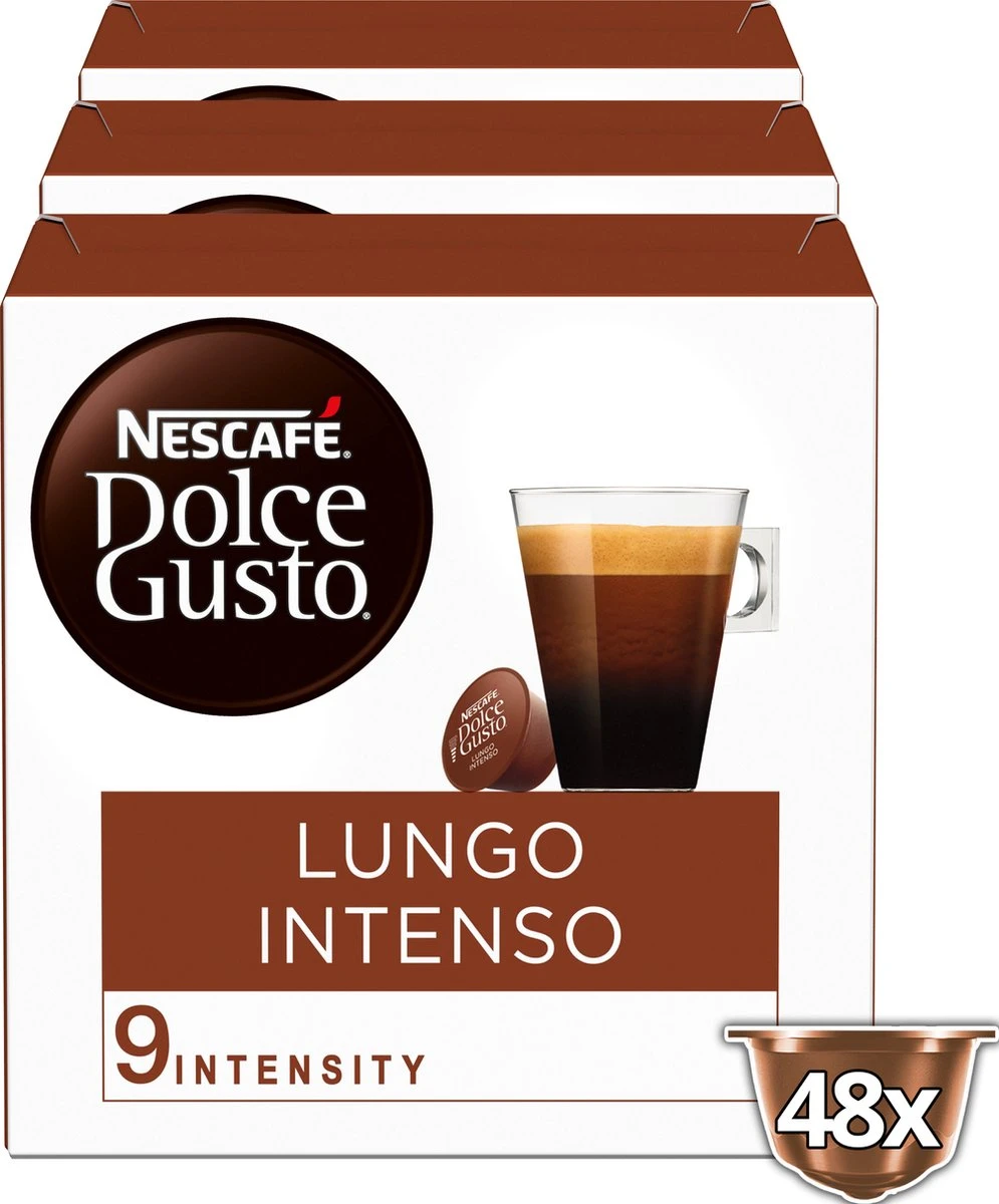 Nescafé Dolce Gusto Lungo Intenso Capsules - 48 Koffiecups 2 Nescafé Dolce Gusto Lungo Intenso Capsules - 48 Koffiecups - Afbeelding 2