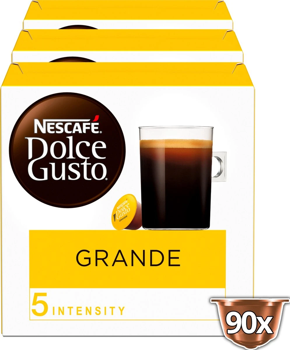 Nescafé Dolce Gusto Grande Capsules - 90 Koffiecups 2 Nescafé Dolce Gusto Grande Capsules - 90 Koffiecups - Afbeelding 2